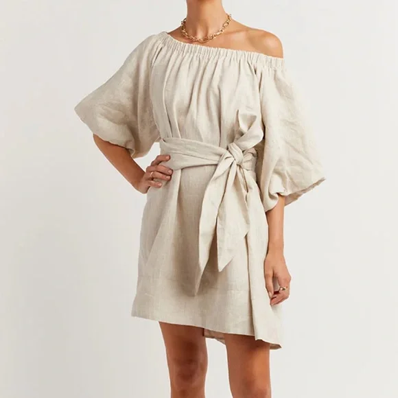 DISSH | Dresses | Dissh Natural Linen Mini Dress | Poshmark